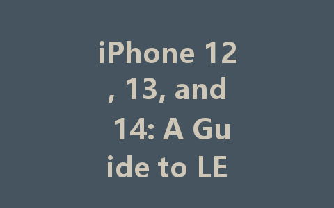 iPhone 12, 13, and 14: A Guide to LED Screen Replacements and Repairs